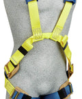Industrial Arc Flash Harness With Dorsal And Front Web Loops, No Tangle Design, X Large Size, shown on mannequin