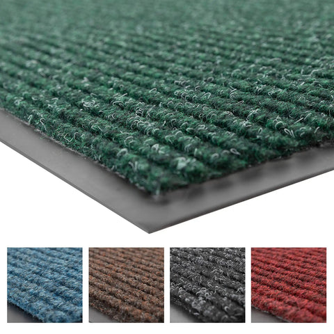 Industrial Door Mat 2x3 Heavy Duty Commercial Rug For Businesses Welcome Lobbies Garage And Mudrooms Made In USA Hunter Green Brush Step 109S0023GN close-up with color options