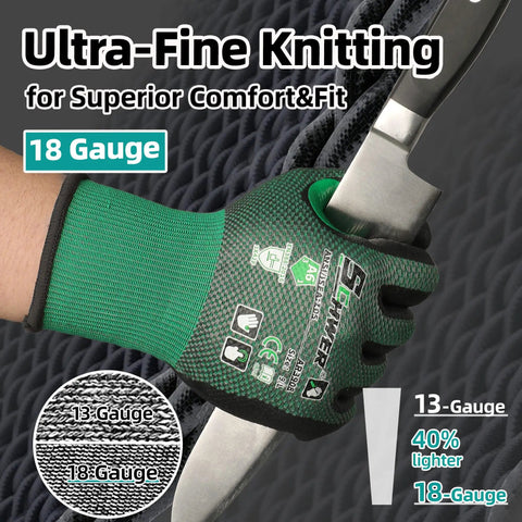 Ultra Thin Cut Resistant Work Gloves For Mechanics ANSI A6 AR3908 Skin Friendly UHMWPE No Fiberglass Or Wires Comfort Fit