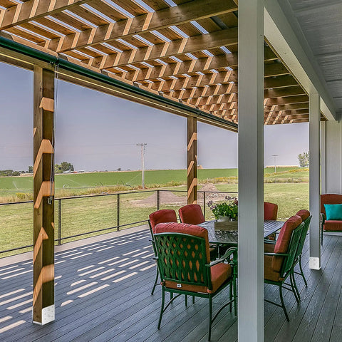 Outdoor deck showing use of Sturdy Stainless Post Base 2 Pack For 8x8 Wood Posts Adjustable Bracket With Inner Opening 7.8 By 7.48 Inches