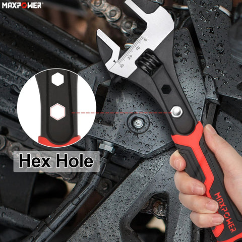 Adjustable Wrench Set 6 Inch 8 Inch 10 Inch, Drop Forged CrV Steel, Beefy Heavy Duty Mini Spanners in automotive repair use