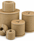 Ultra Versatile UnManila Rope 1.5 Inch By 50 Feet 3 Strand Polypropylene Cord on spools for decor, landscaping, DIY projects.