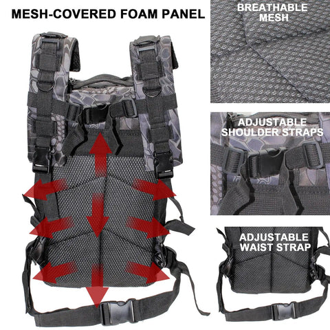 Back view of Lightweight Fishing Tackle Backpack With Water Resistant Build All In One Rod Holder And Gear Storage, showing adjustable straps.