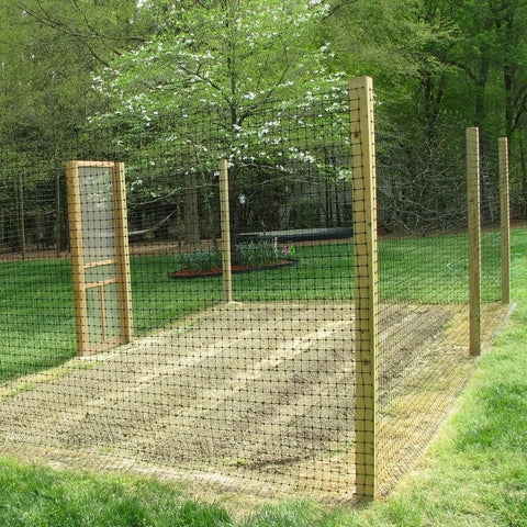 24 Inch By 50 Foot 19 Gauge Black Vinyl Coated Welded Hardware Cloth Mesh for a home garden fence installation
