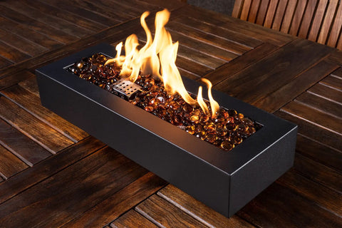 Tabletop Firebowl Fire Pit With Smokeless Odorless Flame Dope Push Button Ignition 33,000 BTU Heat