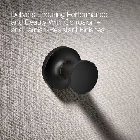Purist 24 Inch Double Towel Bar In Matte Black With Solid Brass Construction And Corrosion Resistant Finish wall mount detail