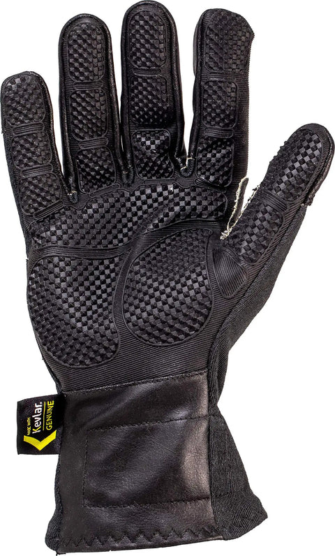 Heat Worx Heavy Duty FR Fire Resistant Gloves For Handling Hot Stuff Up To 600°F, Size Large, silicone palm detail.