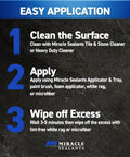 Advanced Penetrating Sealer For Countertops Stone Tile And Grout Odorless Water Based Formula That Fights Water Stains And Oil steps