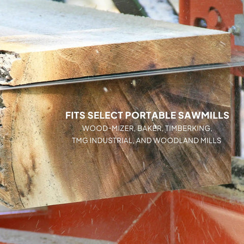 158 Inch Sawmill Bandsaw Blades 5 Pack DoubleHard 10 Degree All Purpose Portable Sawmills 0.045 Inch Thick cutting wood