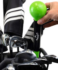 Hand placing Lag Trainer For Golf Swing Practice And Warmup, Tempo Drill To Build Consistency in a golf bag