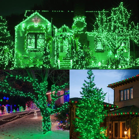 Incandescent 150 Count Christmas String Lights On Green Wire 120V UL Certified Fairy Lights decorating houses and trees