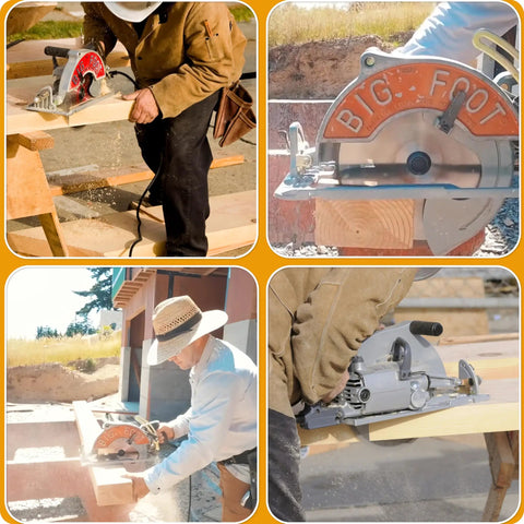 10-1/4 Inch Circular Saw Blade With 36 Carbide Teeth And Thin Kerf, Five-Eighth Inch Arbor, used for framing wood outdoors.