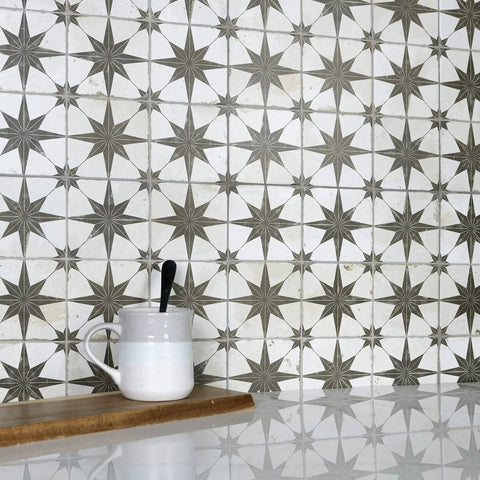 Harmonia Kings Star Nero 13 By 13 Ceramic Floor And Wall Tile Tough As Nails Durability With star patterns and glazed textured finish