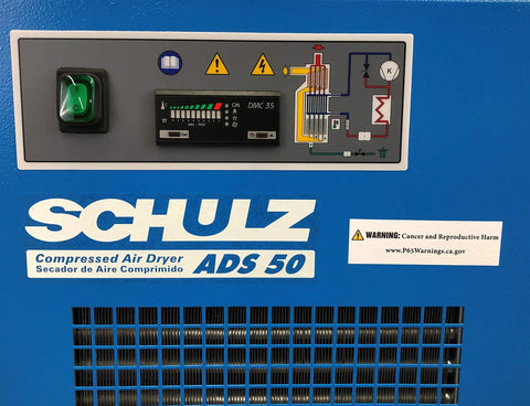 Non Cycling Refrigerated Air Dryer Kit For Air Compressors With 50 CFM At 100 PSI, Industrial Water Separator, Oil Removing Coalescing Filter, Pre-Filters Included, Complete Moisture And Oil Free Ultra Dry Air For Piping Not Included, Half Inch NPT