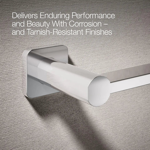 Parallel Towel Arm Bathroom Mount For Easy No Fuss Towel Access Wall Mount Towel Holder For Hand Towels Coordinating With The Parallel Collection Modern Chrome Finish Durable Steel Construction Simple Install Sleek And Functional