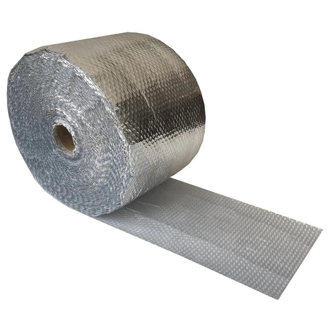 Reflective Bubble Insulation Roll 12 Inch Width By 125 Foot Length One Sided Bubble Pack For Summer Heat And Cold Weather Heavy Duty DIY Friendly Barrier For Home And Building Projects Made In USA.