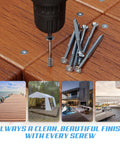 12 X 4 Inch Type 305 Stainless Deck Screws Flat Head Torx T25 Drive Rust Resistant For Outdoor Decking With Drill