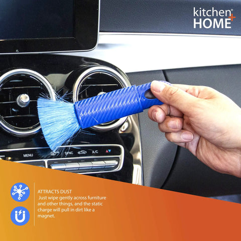Compact Static Duster With Carry Case Six Point Five Inch On The Go Portable Electrostatic Duster That Attracts Dust Like A Magnet No Touch Wipe Soft Fibers Safe On Any Surface Ideal Travel Cleaning Tool