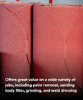 Rolls of Stikit Red Abrasive Sanding Discs No Hole 6 Inch 180 Grit and Higher A Weight Paper Backing