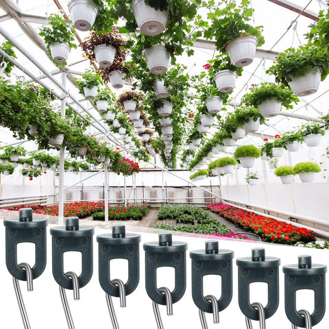 50 Piece Greenhouse Hooks And S Shaped Clips Set For Outdoor Garden Hanging Plants Hangers Netting Shade And Plastic Insulation Easy Install Fixing Clips With Stainless Steel S Hooks