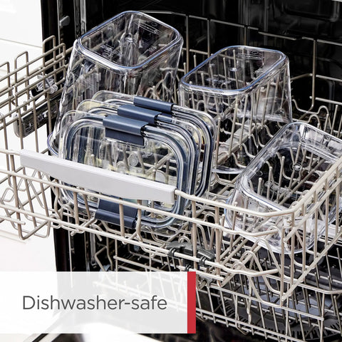Clear 32oz Cereal Storage Container With Airtight Seal, Shatterproof Tritan, BPA Free And Dishwasher Safe in dishwasher
