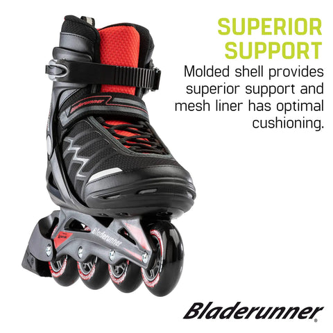 Men's Beginner Fitness Inline Skates With A Dope, Budget-Friendly Shell, Durable Composite Frame, Comfortable Liners, Lace-Up