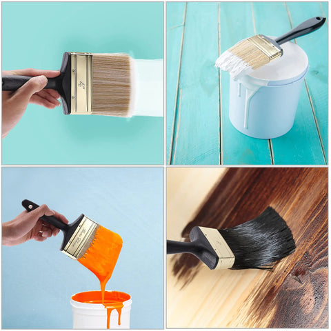 4 Inch Soft Tip Paint Brush For Walls And Trim With Pro Grade Synthetic Bristles painting walls and trim with different stains and paints