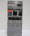 Heavy Duty Three Pole Circuit Breaker Pumping Six Hundred Amps At Six Hundred Volts With Rock Solid One Hundred Ka Interrupt Rating Built For Shop Panel Upgrades In New Surplus Stock, front view showing labels and controls.