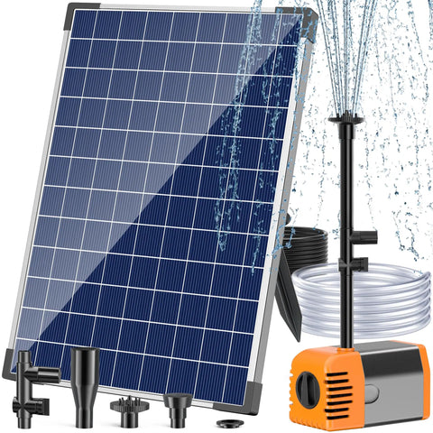 Beefy 25W Solar Fountain Pump With 340GPH Flow Adjustable Water Output Durable Solar Water Pump For Ponds And Garden Waterfalls