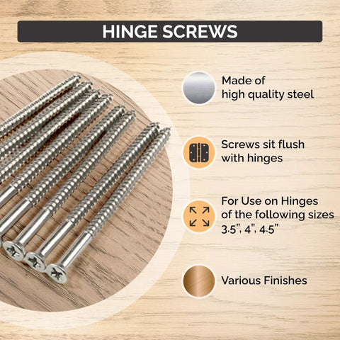 Flat Head Phillips Satin Nickel Wood Screws 9 X 3 Inch Built To Last For Doors Cabinets Furniture And DIY Projects 24 Pack