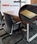 Office with Dual Pop-Up Floor Box Kit With Brass Cover, 8.68 x 4.81 Inch Opening, installed in carpeted flooring, Model 962301-C