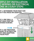 Evolve White Outdoor Post Cap Lights For 4x4 And 5x5 PVC Vinyl Posts Waterproof Solar LED NiCd Battery Included No Fuss Sun Powered