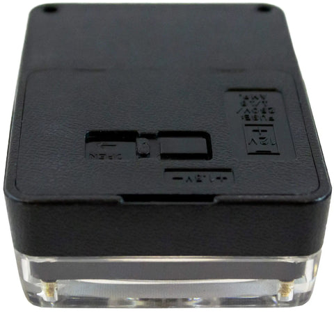 Back view of a Compact Handheld Analog Multimeter for AC and DC voltage up to 1200V, showing the drop resistant high impact case.