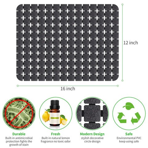 Two Pack Extra Large PVC Sink Mats Measuring 15.7 By 11.8 Inches For Stainless Steel And Porcelain Sinks Quick Dry Dish Drying Mats
