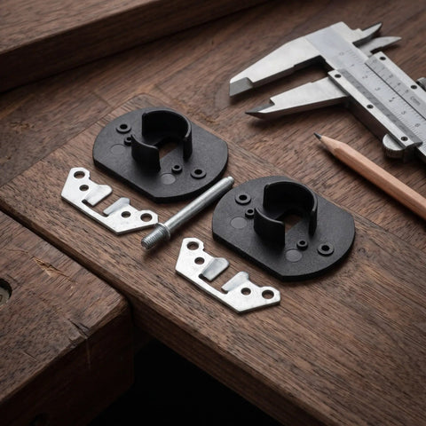 Five Sets Interlocking Sectional Sofa Connectors Brackets Pin Style For Stable Couch Assembly on wood table
