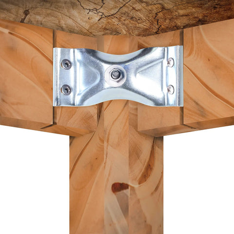Real Deal Heavy Duty Surface Mount Corner Brackets For Table Aprons And Leg Bracing Crafted From Zinc Plated Steel for table leg reinforcement.