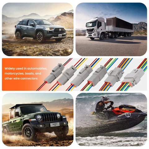 Deutsch 2 Pin Connector Kit Waterproof IP67 18 AWG Automotive Wire Connectors Set For Car Truck Boat in use