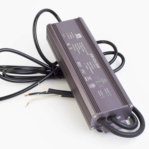 24V 12.5A 300W LED Power Supply Driver For LED Strip Lights ETL Listed Waterproof IP67 Aluminum Case 110V To DC Output Transformer