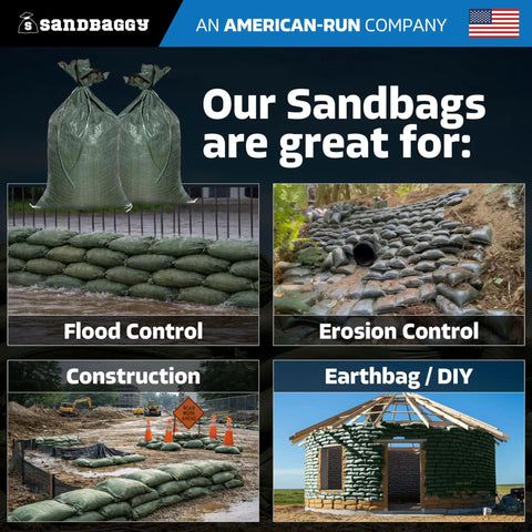 Heavy Duty Empty Sandbags For Flood Protection 14 By 26 Inch Poly Sand Bags for flood, erosion control, construction, earthbag homes