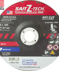 Z Tech High Performance Cut Off Wheels For Angle Grinder Type 27 Type 42 Depressed Center 6 In X.045 In X 7/8 In Long Life Burr Free Cuts On Ferrous Metal Stainless Steel And High Tensile Alloys 50 Pack