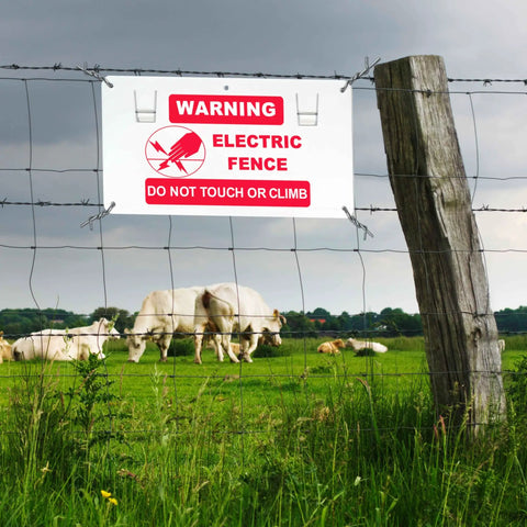 15 Piece Electric Fence Warning Signs No Touching Electric Safety Sign To Protect Your Farm Home 9.68 By 5.04 Inches White And Red