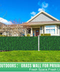 Totally Realistic Artificial Boxwood Roll Panels 40 By 120 Inches Privacy Fence Screen Faux Ivy Leaves, outdoor home setting