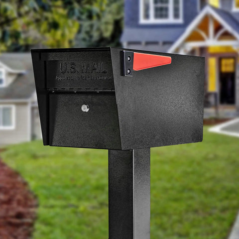 Curbside Locking Security Mailbox for Home Use, USPS Approved, Heavy-Duty Workhorse 14-16 Gauge Galvanized Steel Construction