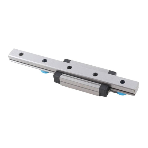 9mm width miniature linear rail guide with ball retainer and lubrication system for precision measuring equipment and automatic machinery.