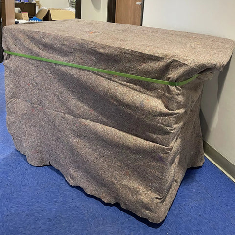 12 Pack 80 By 72 Inch Heavy Duty Textile Moving Blanket Furniture Pad covering large furniture for safe move