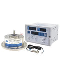 Micro Magnetic Powder Brake Clutch For Servo Motors 1800 RPM with control module, torque 0.5 to 10 Nm, for robotics and automation.