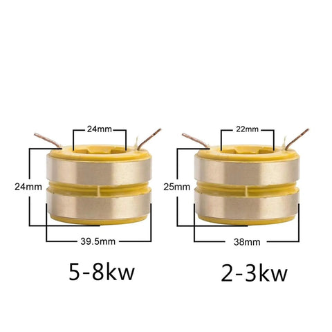 Copper Ring Slip Ring Assembly for Generators, 5-8KW and 2-3KW with size dimensions, Collector Ring with Conductive Carbon Brush Holder.