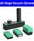Compact Multi Stage Vacuum Generator With Energy Saving Design High Flow And High Suction For Industrial Use Compatible With PBX And PBM Series 5 10 20 30 A B C PBM20 B displayed on a white background.