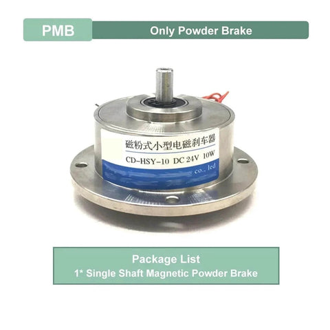 Powder Brake Clutch For Workhorse Industrial Motors Micro Magnetic Brake System 1800 RPM Torque Range 0.5 To 10 Nm Load 0.05 To 1 Kg DC 24V PMB PMC Model Magnetic Particle Clutch Unit For High Speed Machinery shown here on display