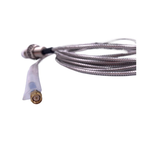 Close-up of Eddy Current Displacement Sensor ML33 A V1 3 50mm Range With 4 To 20 mA Output Stainless Steel Transducer for industrial use